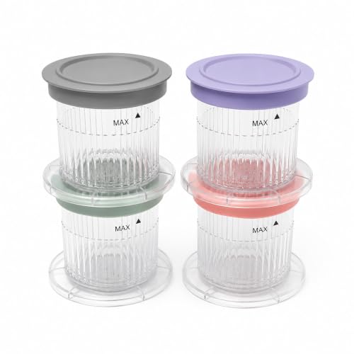 4-Pack 8oz Ice Cream Containers & Scoop for Cuisinart FastFreeze ICE-FD10