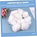 SHINEOFI 5Pcs White Faux Fur Pompom Balls with Elastic Loop Fluffy All-Match Decorative Craft Accessories for Hats Clothing Shoes Bags DIY Projects