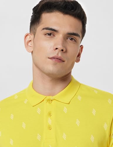 Image of United Colors of Benetton Men Cotton Solid Regular Fit Polo Shirt