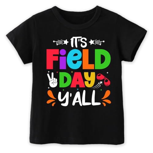 Image of Kids Toddler Boys Girls Field Day T-Shirt Kindergarten Student Funny Short Sleeve Cotton Tee Tops