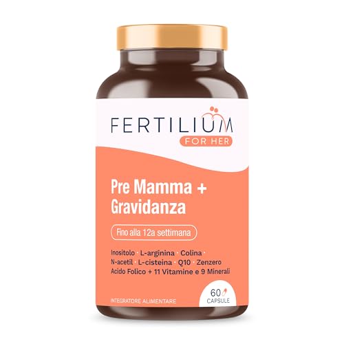 FERTILIUM - Integratore Gravidanza - Acido Folico + Inositolo + 11 Vit + 9 Minerali + Q10 -...