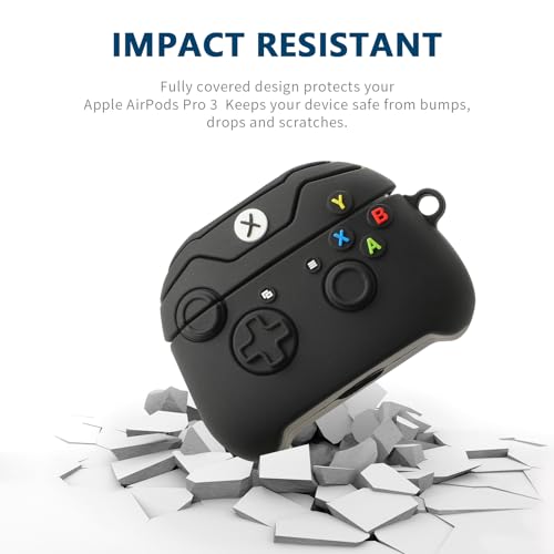 Image of [2Pack] Compatible Airpods Pro 3 Case(2025),Cute Gamepad Design Cases Soft Silicone Protective Cases for Apple AirPods Pro 3rd Generation Case,Airpod Pro 3 Cover with Keychain for Men /Boy