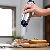 Cecotec InstantMill Gravity Elektrische Kaffee- und Gewürzmühle, Edelstahlgehäuse mit Schwerkraftfunktion, Keramikmahlwerk, Einstellbarer Mahlgrad, Acrylfenster, Eingebautes LED-Licht – Ansicht 6