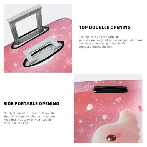 Halloween Pink Cute Ghost A Travel Luggage Covers - Elasticity Suitcase Covers Protector for Luggage 18-32 Inch4