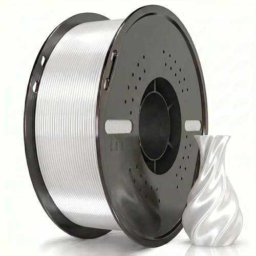 Miailuy Silk PLA Filament 1.75mm+/-0.02mm 1kg (2.2lbs)/Spool SilkWhite