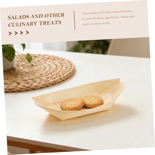 Platos desechables de madera para sushi 17 cm x 8.5 cm miniatura 3