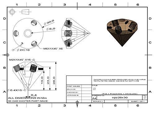 Druckerzubehör Extruder Komplettset - Lite6 Messing Multi Color Düse 3 in 1 Out 0,4 mm für 1,75 mm Filament Mixing Colors Multi Düse für 3D Drucker 3D Drucker Extruder Zubehör
