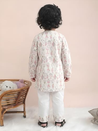 Image of POLKA TOTS Premium Cotton Night Wear for Boys & Girls | Traditional Kurta Pyjama Night Suit Set | Ultra-Soft & Breathable Nightwear for Toddlers & Baby | Kids Night Dress from Newborn to 8 Years