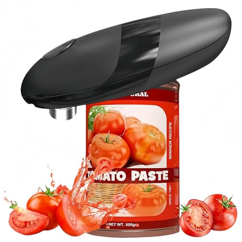 Automatic Electric Can Opener for Seniors with Arthritis, Battery Powered One-Touch Can Opener for Smooth Edge Cutting, Kitchen Gadget Electric Can Openers for Almost Size Cans