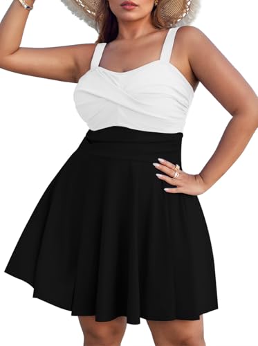Maillot de bain tankini anti frottement cuisses short grande taille pour femme