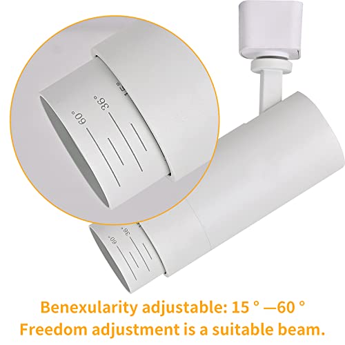 Ajbvp AJ-001 5Cct Led Track Lighting Heads 12W Dimmable,Zoomable Beam15°/24°/36°/45°/60°,2700K/3000K/3500K/4000K/5000K,Single Circuit H Track Lighting Heads Ceiling Fixtures Art Lighting,White-4Pack thumb #2