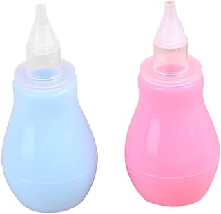 TOYANDONA 2 Peças Aspiradores De Vácuo Tigelas De Sucção Para Bebê Infantil Sucção De Nariz Aspirador De Nariz Bomba De Mão Limpador De Sucção Produtos De Cuidados Com O Bebê Nasal Seringa