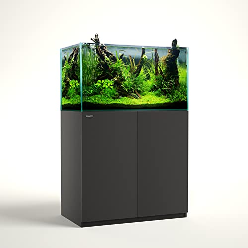 Landen Aquarium Stand And Cabinet, For Up To 55Gal Tankfish Tank, Nano Foam Leveling Mat Included, Contemporary And Simple Design, W35.4Xd19.7Xh33.9 Wooden Matte Black Painted (Stand Only) #TOP6