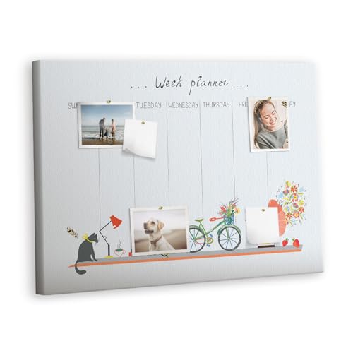 Tableau mural bureau maison en liège 100x70 pour organiser vos photos de famille et notes