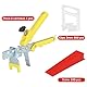 SENENQU 601 Stück Fliesen Nivelliersystem 3mm Fliesenkeile, 1 stk Fliesenverlegehilfe / 500 stk Zuglaschen 3mm / 100 stk Fliesenkeile für Fliesen Wandfliesen Bodenfliesen