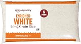 Amazon Grocery, Enriched White Long Grain Rice, 5 Lb