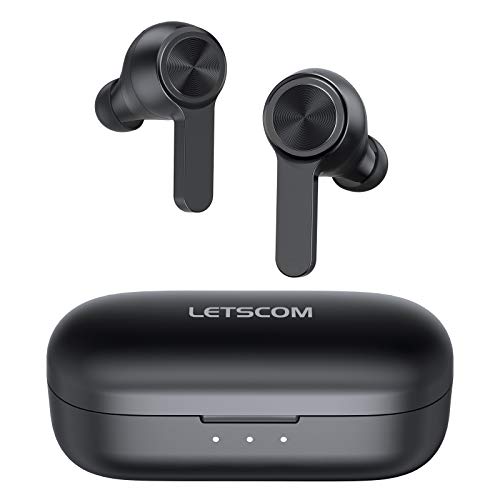 LETSCOM T19 Active Noise Cancelling Kopfhörer Wireless Ohrhörer, Deep Bass, IPX8 Wasserdichtfähigkeit Bluetooth In-Ear Kopfhörer mit Mikrofon