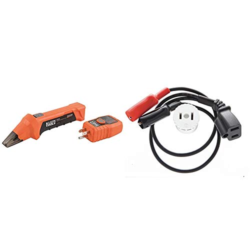 Klein Tools Digital Circuit Breaker Finder & Southwire 58292240 60030S Circuit Breaker Finder Adapter/Accessory Kit; Includes Alligator Clips and Light Bulb Circuit Adapter