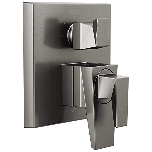 One-Day Sale: Up to 50% Off DELTA FAUCET T27843-KS Trillian Two-Handle Monitor 17 Series Valve 3-Setting Shower Trim with Diverter, Black Stainless