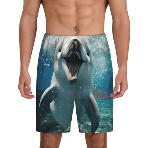 Pantalon de pyjama court homme confortable contre la chaleur short de nuit doux