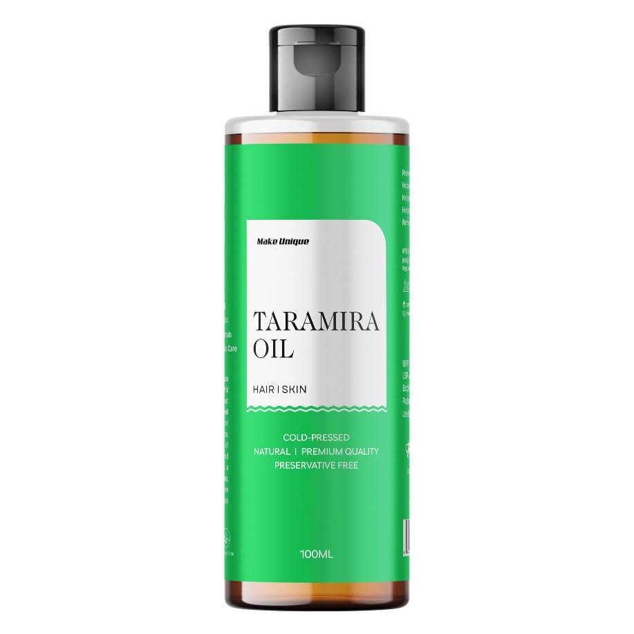 Image of Make Unique Taramira Oil, Cold-Pressed Natural Hair and Skin Oil, Premium Quality, Preservative Free, 100ml