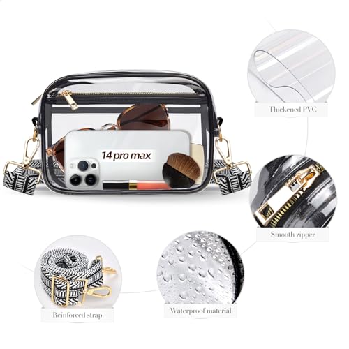 Image of Clear Bag Stadium Approved, Clear Crossbody Bag Purses for women for Concert, Sports, Festivals