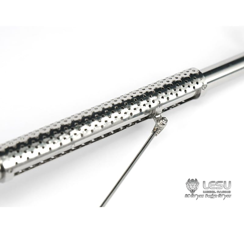 Wheelfun LESU Spare Part Metal Exhaust Pipe For 1/14 RC Model Tractor Truck Tamiyay Model Parts