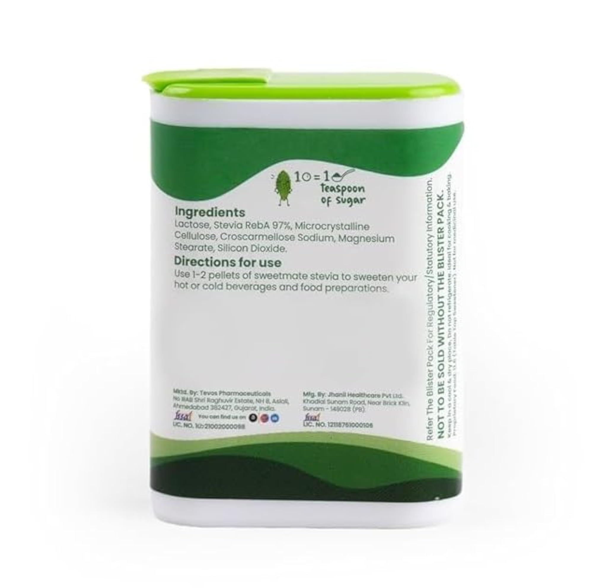 Stevia Tablets, Natural Sweetener (100 Tabs)