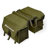 eAhora Double Pannier Bike Bags for Rear Bicycle Rack Trunk Bag with Adjustable Hooks Waterproof Lar