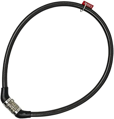 Laxzo ® Bike Lock/Bicycle Lock/High Security Cycling Lock Chain Lock with 4-Digit Code 100,000 Resettable Combinations for Bicycle Motorcycle Scooter Door in Black