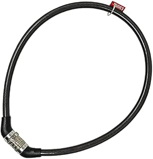 Laxzo ® Bike Lock/Bicycle Lock/High Security Cycling Lock Chain Lock with 4-Digit Code 100,000 Resettable Combinations for Bicycle Motorcycle Scooter Door in Black