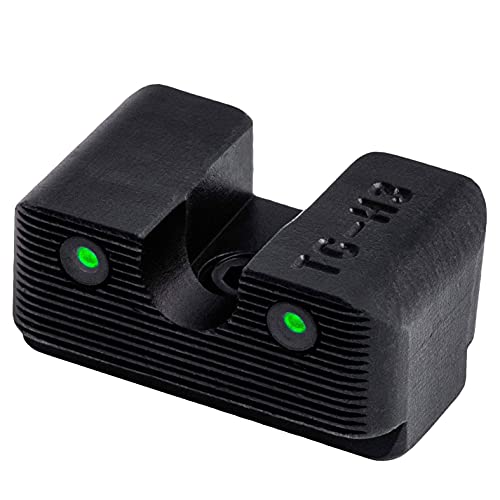 Image of TRUGLO Tritium Pro Night Sights, Compatible with Glock Handgun Models | Compact Durable Glow-in-The-Dark Front & Rear Gun Sight Set with Focus Lock Front Ring
