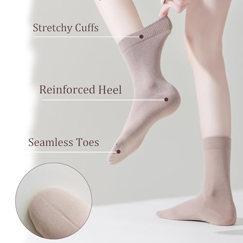 Marchare Womens Seamless Socks Thin Dress Crew Socks Soft Lightweight socks2