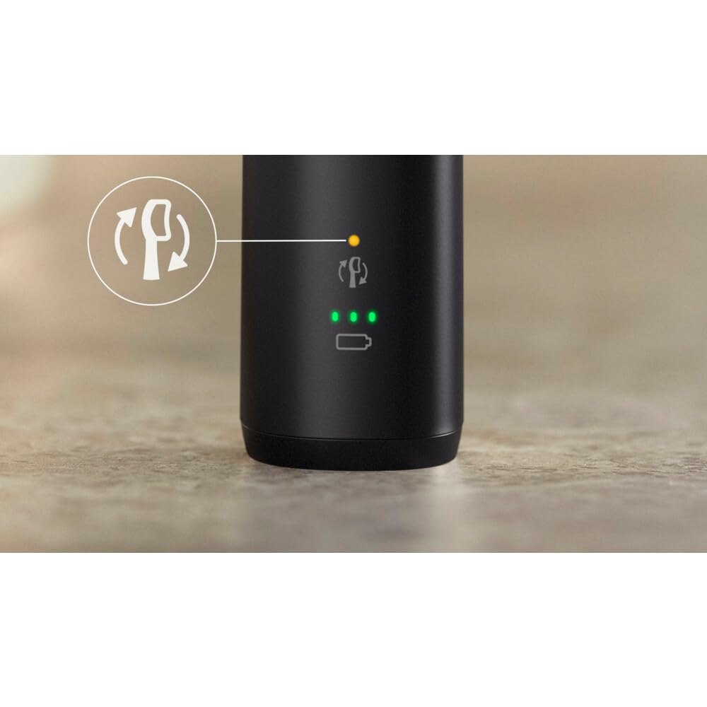 Philips Sonicare serie 5300 Sonicare Spazzolino elettrico sonico con base di ricarica, 2 livelli intensit�, sensore di pressione colore nero HX7101/02 (Philips Sonicare 5300, HX7101/02, Scha)