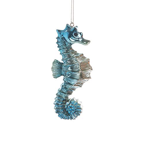 Gallerie Ii ORN74736 Iridescent Blue Seahorse Polyresin Holiday Christmas Xmas Ornament Blue cover
