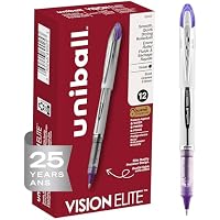 Uni-Ball Vision Elite 0.8mm Bold Point Rollerball Pens (Violet)