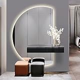 Espejo de seguridad a prueba de explosiones: Este espejo de baño utiliza una película a prueba de explosiones de alta calidad y cuenta con función antiexplosiva. La intensidad y el índice de reproducción cromática son superiores al 90%. Muestra tu lado más auténtico y hermoso cada día.