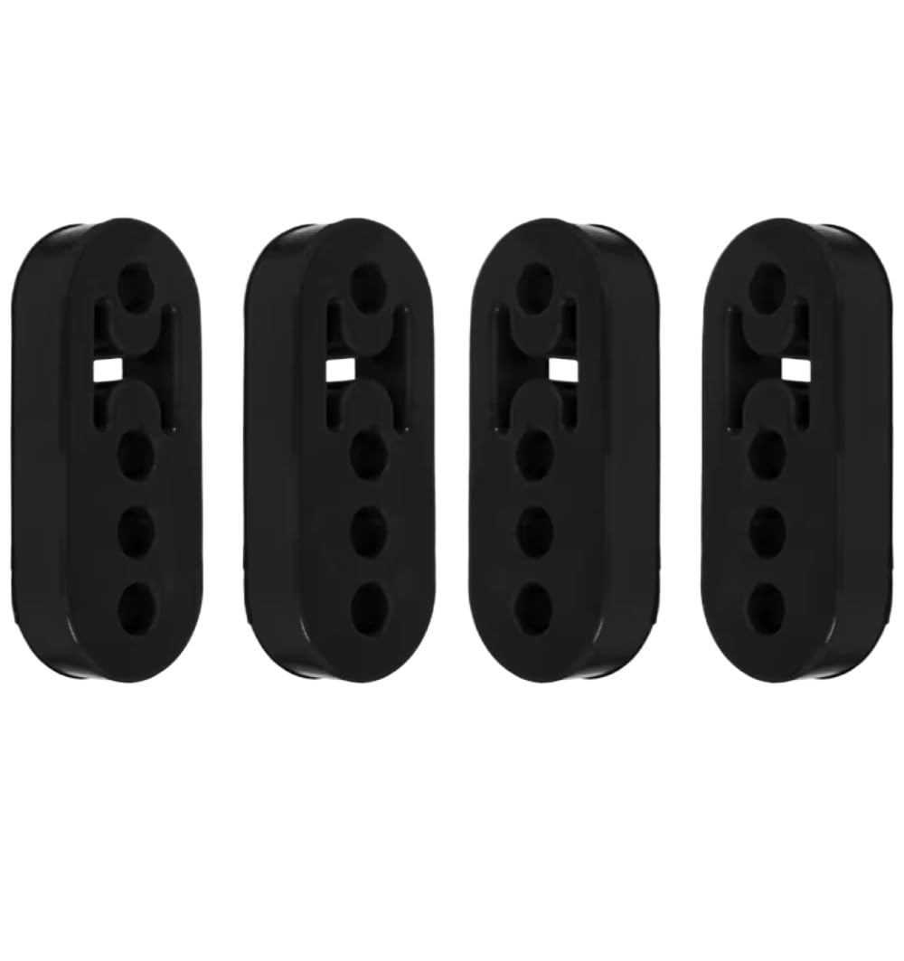 Exhaust Rubber Hanger Insulator Bushing Mount with 4 Holes Adjustable Shock Absorber Bracket Compatible with Automotive(4pcs Set)