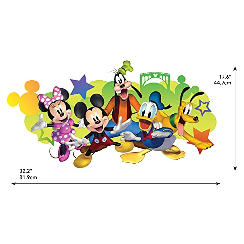 RoomMates RMK4653GM Mickey & Friends Peel And Stick Giant Wall Decals With Alphabet For Personalization