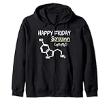 Happy Friday Chemie Serotonin Molekül Geschenk Kapuzenjacke