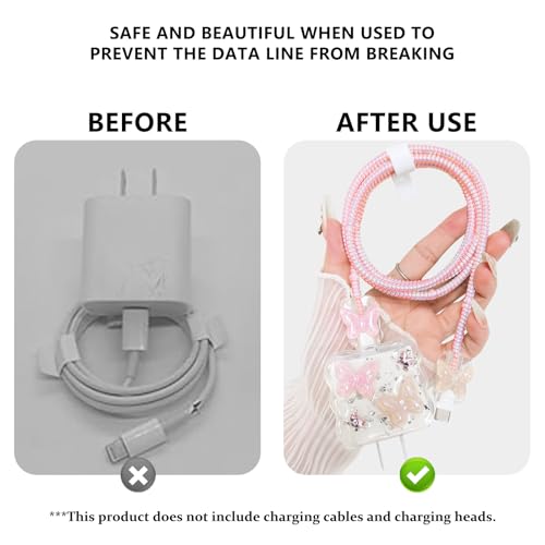 Protector de cable iPhone bonito diseño de mariposas para regalo 3