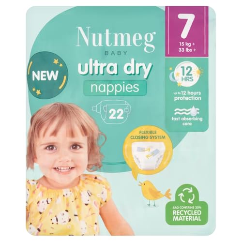 Nutmeg Ultra Dry Nappies Size 7