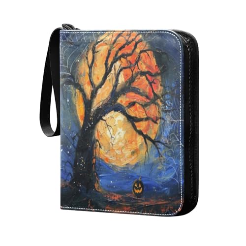 All Saints' Tree Collectible Trading Card Albums 400 Pockets Card Holder Binder with 50 Removable Sleeves Collection Binder Album Book with Zipper for Game Cards