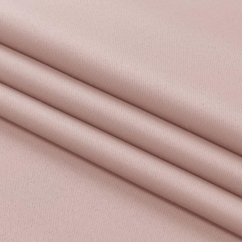 Image of Aiyufeng Blush Blackout Curtains, 2 Panels Set, 40 inchW x 72 inchL, Modern, Contemporary Style, Pinch Pleat Top, Blackout, Thermal Insulated, Polyester, Bedroom, Machine Washable