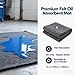 Thickened Oil Spill Pads 36 X 60 inches (Approximately 91.4 X 152.4 cm), Under car Garage Floor mat, Waterproof Backing Absorbent mat to Protect The Floor, Durable, Reusable, Black