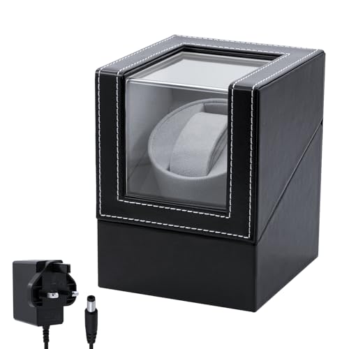Mcbazel Automatic Watch Winder Box PU Quad Single...