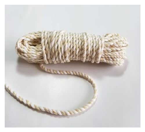 Cuerda de cáñamo de 3mm y algodón de 10m para tejer a mano y manualidades 2