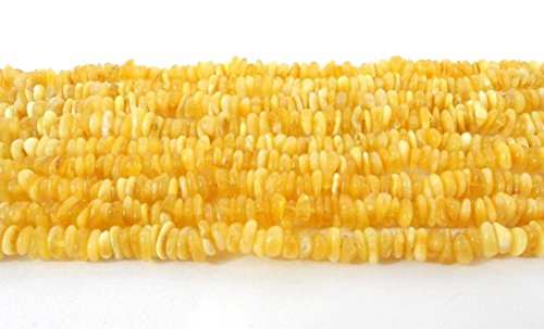 Genuine Baltic Amber Beads Strands Rondelle Nuggets Small Egg Yolk