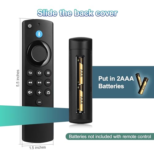 Image of Replacement Firestick Remote for Smart TVs Stick (2nd /3rd Gen) /Lite /4K Max /4K /HD, TV Cube (1st /2nd /3rd Gen), Smart TV 3rd Gen, for Hisense-Insignia-Toshiba-Pioneer-Smart-TV