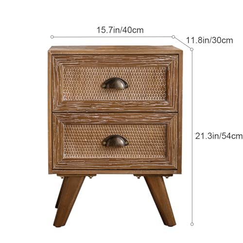 Table de chevet en bois pour ranger chambre ordonnée commode tiroir - 5